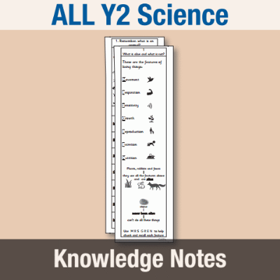 ! Y2 ALL Autumn Science Knowledge Notes KN
