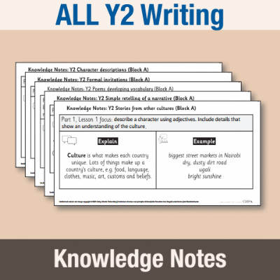 ! Y2 ALL Autumn Writing Knowledge Notes KN