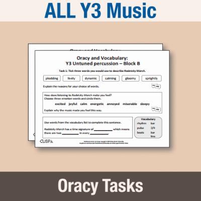 ! Y3 ALL Autumn Music Oracy Tasks OT