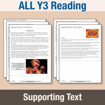 ! Y3 ALL Autumn Reading Supporting Texts ST