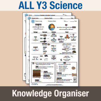 ! Y3 ALL Autumn Science Knowledge Organiser KO