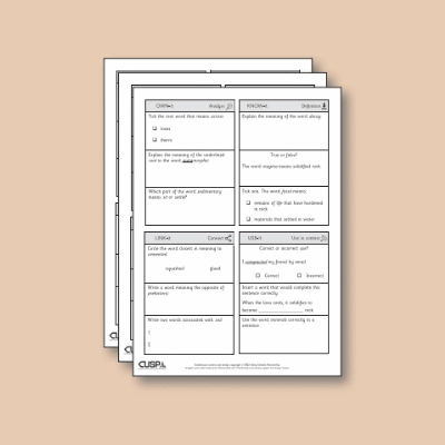 ! Y3 ALL Autumn Science Vocabulary Questions VQ