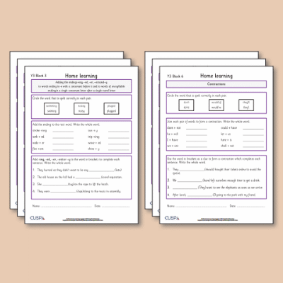 ! Y3 ALL Autumn Spelling Modules Home Learning HL