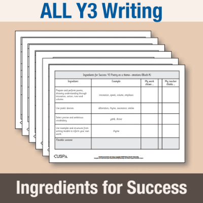 ! Y3 ALL Spring Autumn Writing Ingredients for Success IFS