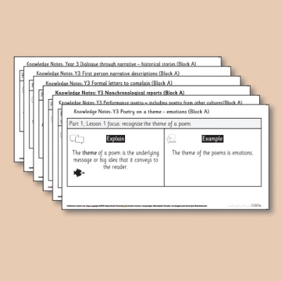 ! Y3 ALL Autumn Writing Knowledge Notes KN