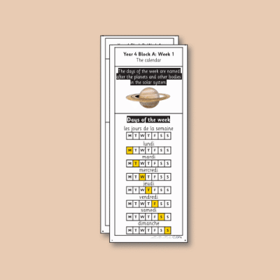 ! Y4 ALL Autumn French Knowledge Notes KN