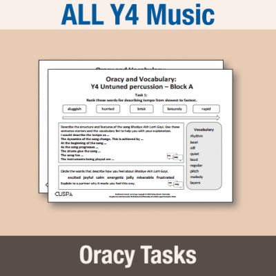 ! Y4 ALL Autumn Music Oracy Tasks OT