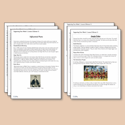 ! Y4 ALL Autumn Reading Supporting Texts ST
