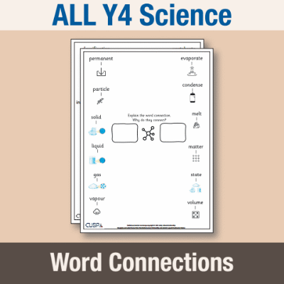 ! Y4 ALL Autumn Science Word Connections WC