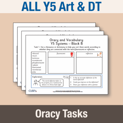 ! Y5 ALL Autumn Art & DT Oracy Tasks OT