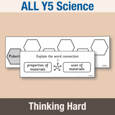 ! Y5 ALL Autumn Science Pre-Filled Thinking Hard TH