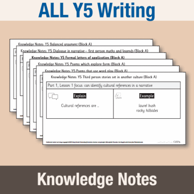 ! Y5 ALL Autumn Writing Knowledge Notes KN
