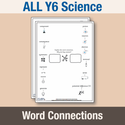 ! Y6 ALL Autumn Science Word Connections WC