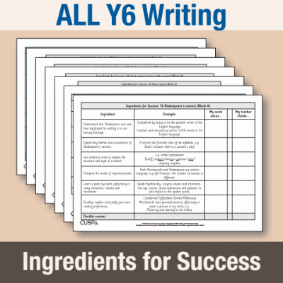 ! Y6 ALL Autumn Writing Ingredients for Success IFS
