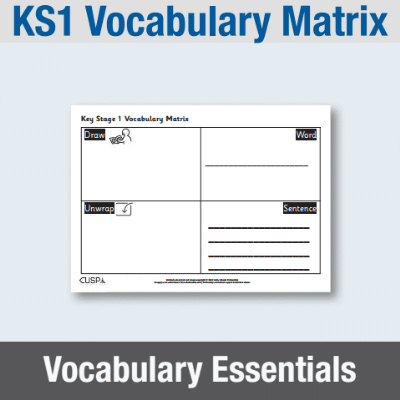 Image of All Years Vocabulary Matrix CUSP Resource