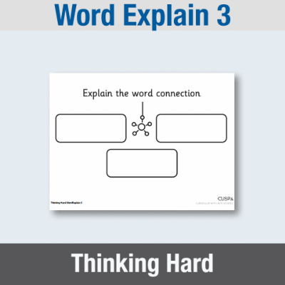 Image of All Years Hard Inserts: Word Explain 3 CUSP Resource