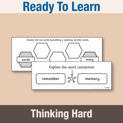 Image of Year 1-2 & 2 PSHE (Ready To Learn) Pre-Filled Thinking Hard CUSP Resource