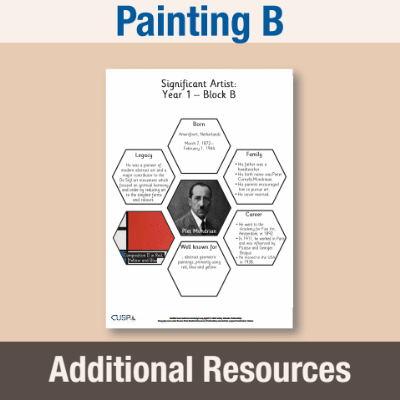 Image of Year 1 Art B (Painting) AR Significant Artists Hexagon Connections CUSP Resource