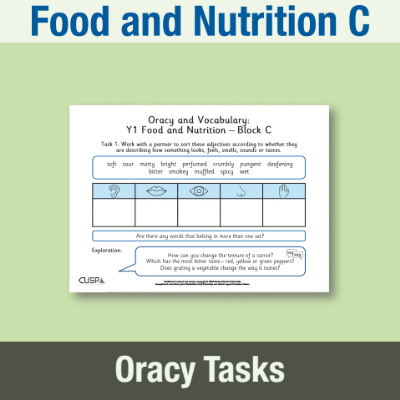 Image of Year 1 Design and Technology C (Food and Nutrition) Oracy Tasks OT CUSP Resource