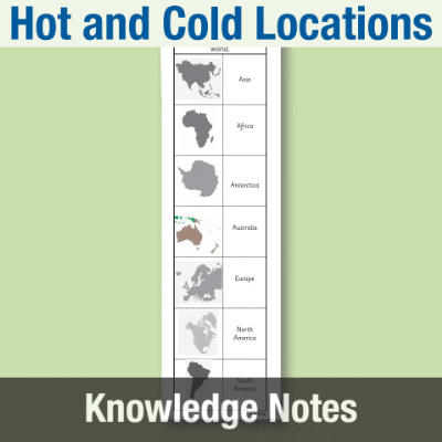 Y1 Geography (Hot and Cold Locations) Knowledge Notes KN