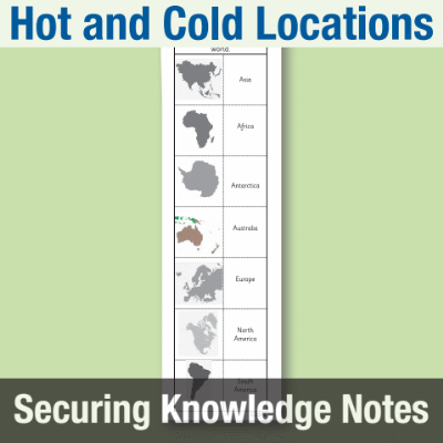 Y1 Geography (Hot and Cold Locations) Knowledge Notes SKN