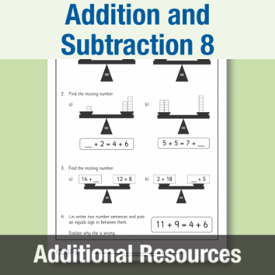 Y1 Maths 8 (Addition and Subtraction) Additional Resources AR
