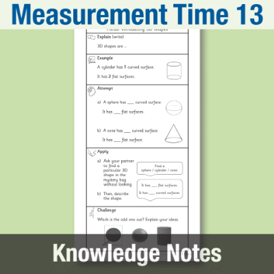 Image of Year 1 Maths 13 (Measurement Time) Knowledge Notes KN CUSP Resource