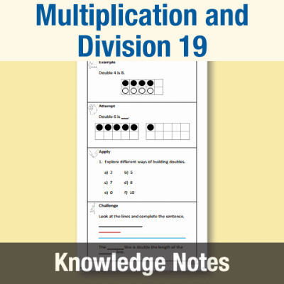 Image of Year 1 Maths 19 (Multiplication and Division) Knowledge Notes KN CUSP Resource