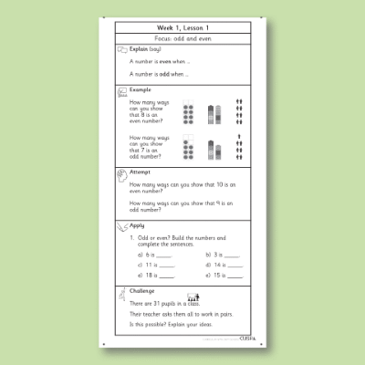 Image of Year 1 Maths 14 (Number and Place Value) Knowledge Notes KN CUSP Resource