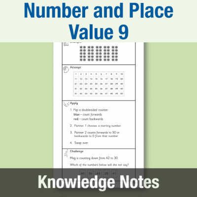 Image of Year 1 Maths 9 (Number and Place Value) Knowledge Notes KN CUSP Resource