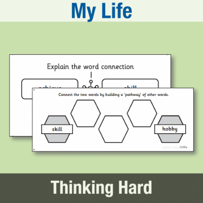 Image of Year 1 PSHE (My Life) Pre-Filled Thinking Hard CUSP Resource