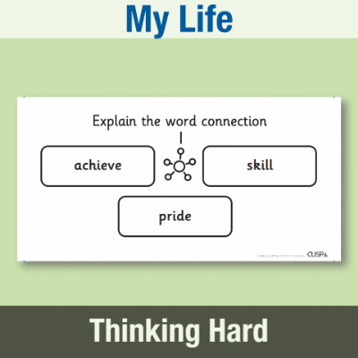 Y1 PSHE (My Life) Pre-Filled Thinking Hard 2