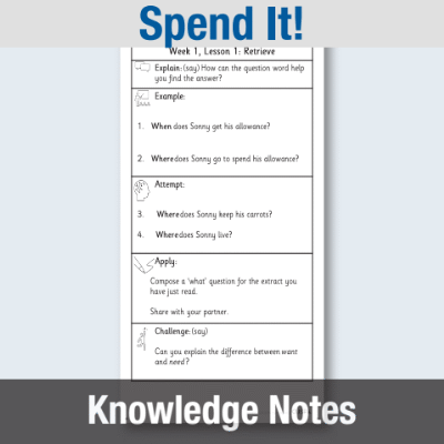sm_Y1 Reading (Spend It!) Knowledge Notes KN