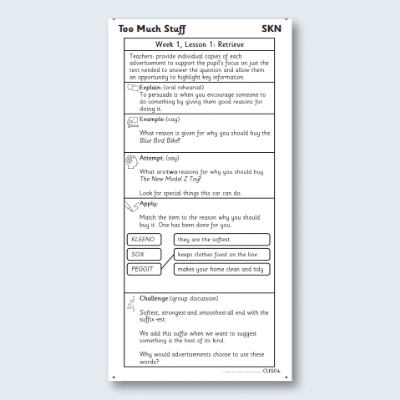 Y1 Reading (Too Much Stuff) Knowledge Notes SKN