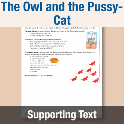 Y1 Reading (The Owl and the Pussy-Cat) Supporting Texts ST