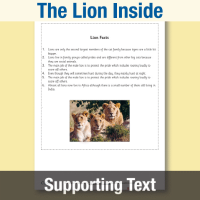 Y1 Reading (The Lion Inside) Supporting Texts ST