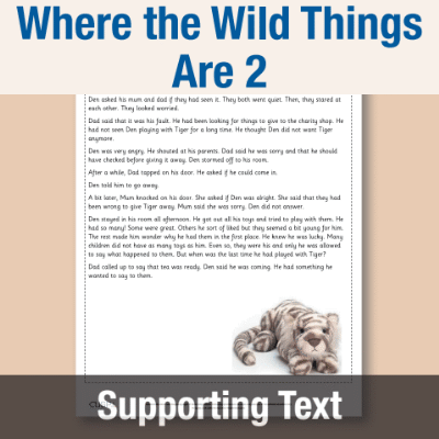 Y1 Reading (Where the Wild Things Are 2) Supporting Texts ST