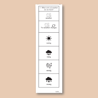 Image of Year 01 Science (Seasonal Changes - Block B) Knowledge Notes CUSP ResourceAccess Autumn 58.5x234mm Printed in Black;    4 Leaf Set in pads of 16