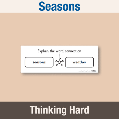 Image of Year 1 Science (Seasons) Pre-Filled Thinking Hard CUSP Resource