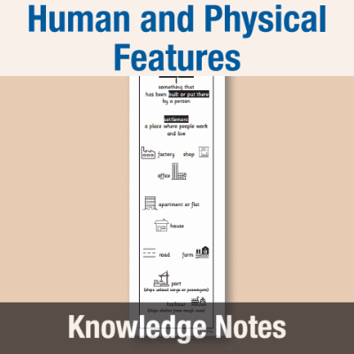 Image of Year 2 Geography (Human and Physical Features) Knowledge Notes KN CUSP Resource