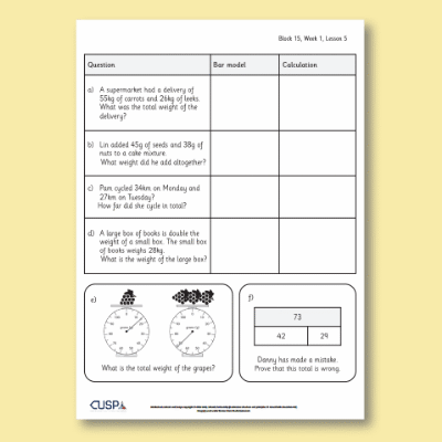 Image of Year 2 Maths 15 (Addition and Subtraction) Additional Resources AR CUSP Resource