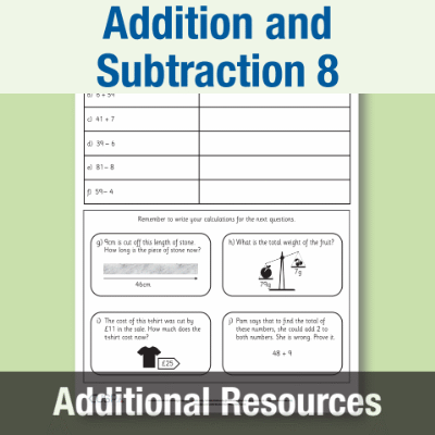Y2 Maths 8 (Addition and Subtraction) Additional Resources AR