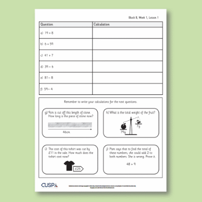 Y2 Maths 8 (Addition and Subtraction) Additional Resources AR