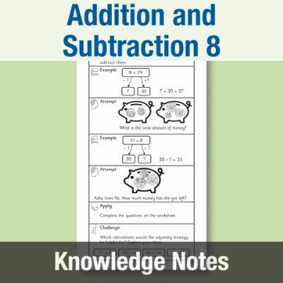 Y2 Maths 8 (Addition and Subtraction) Knowledge Notes KN