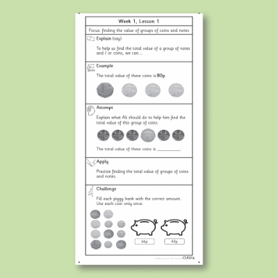 Image of Year 2 Maths 7 (Measurement Money) Knowledge Notes KN CUSP Resource