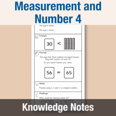 Y2 Maths 4 (Measurement and Number) Knowledge Notes KN