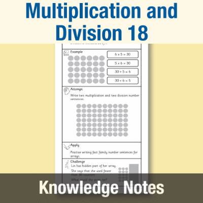 Image of Year 2 Maths 18 (Multiplication and Division) Knowledge Notes KN CUSP Resource