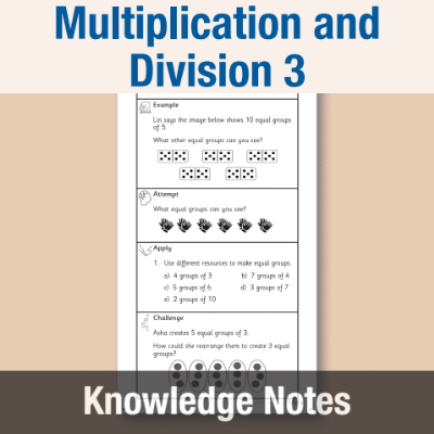 Y2 Maths 3 (Multiplication and Division) Knowledge Notes KN