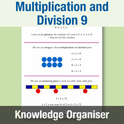 Y2 Maths 9 (Multiplication and Division) Knowledge Organiser KO