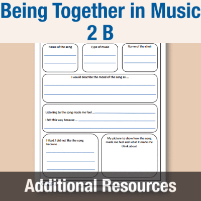 Image of Year 2 Music B (Being Together in Music 2) AR2 My Person Response Writing Frame CUSP Resource